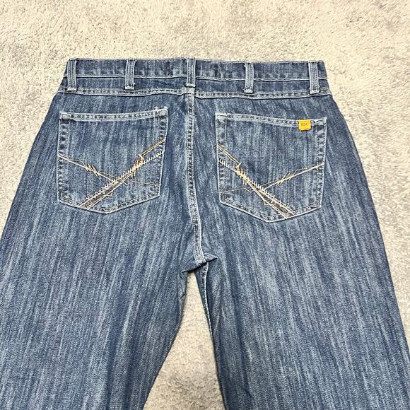 Wrangler FR 20X Bootcut Jeans Mens 34 x34 Flame Resistant Blue Denim - Picture 3 of 10